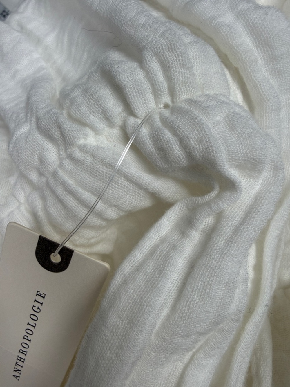 Anthropologie Charlie Holiday White Cotton Gauze Strapless Midi Dress Size 6 NWT - Picture 10 of 10